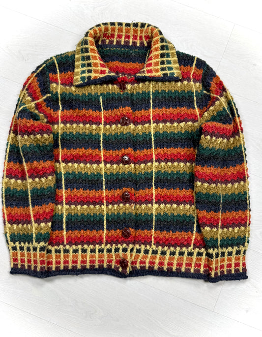 Handmade Colourful Cardigan M
