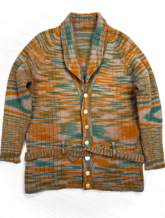Wood Cardigan w/Belt M