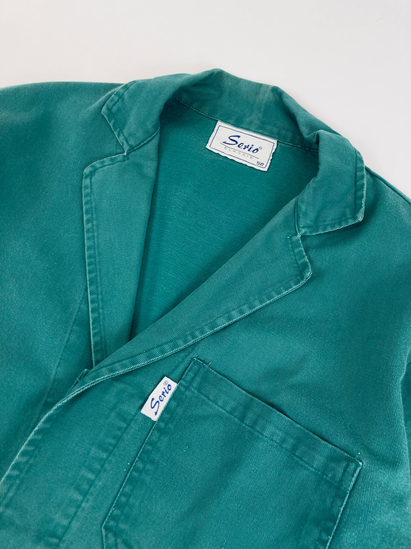 70s green work jacket M