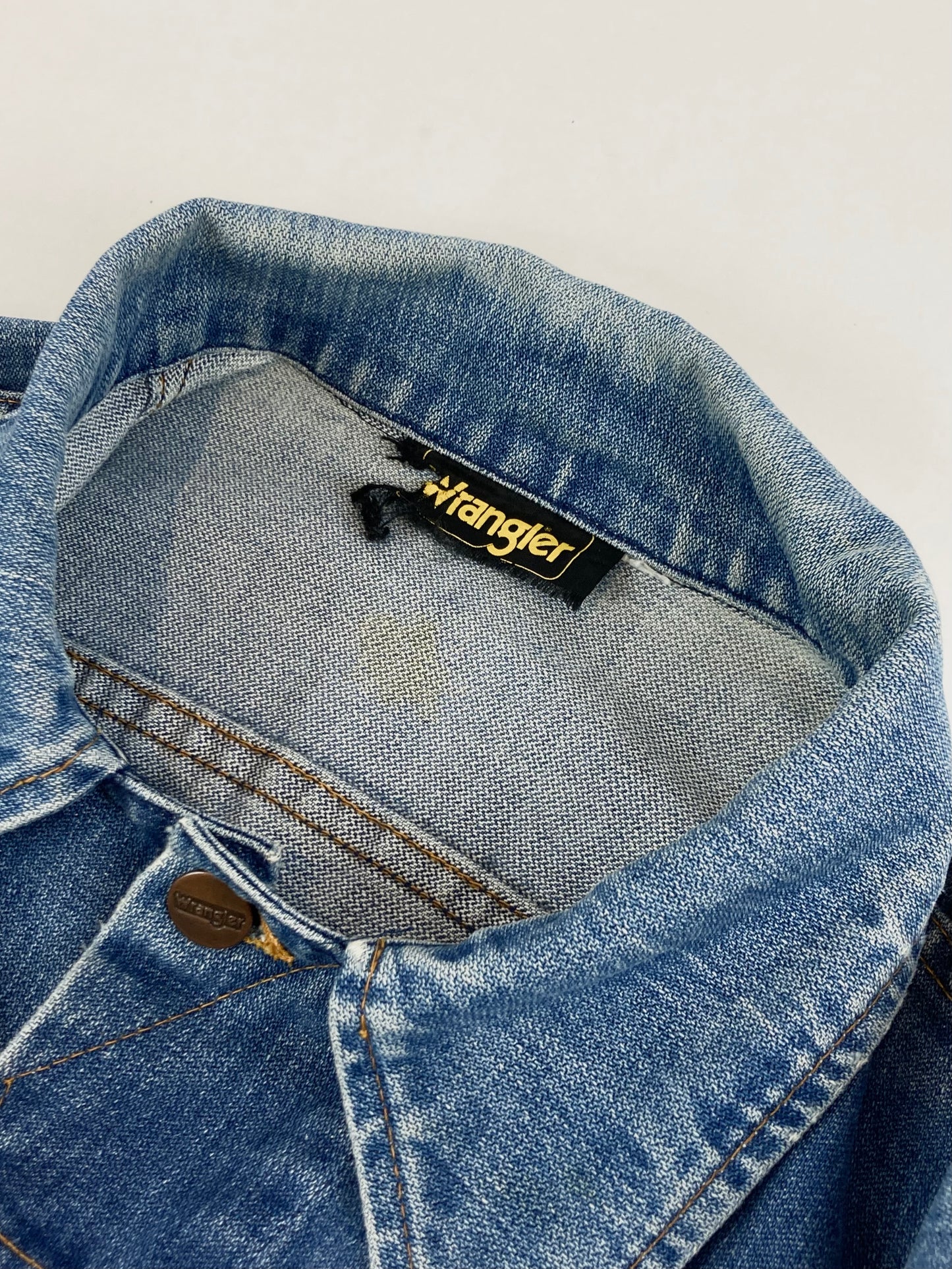 70s Wrangler selvedge denim jacket M