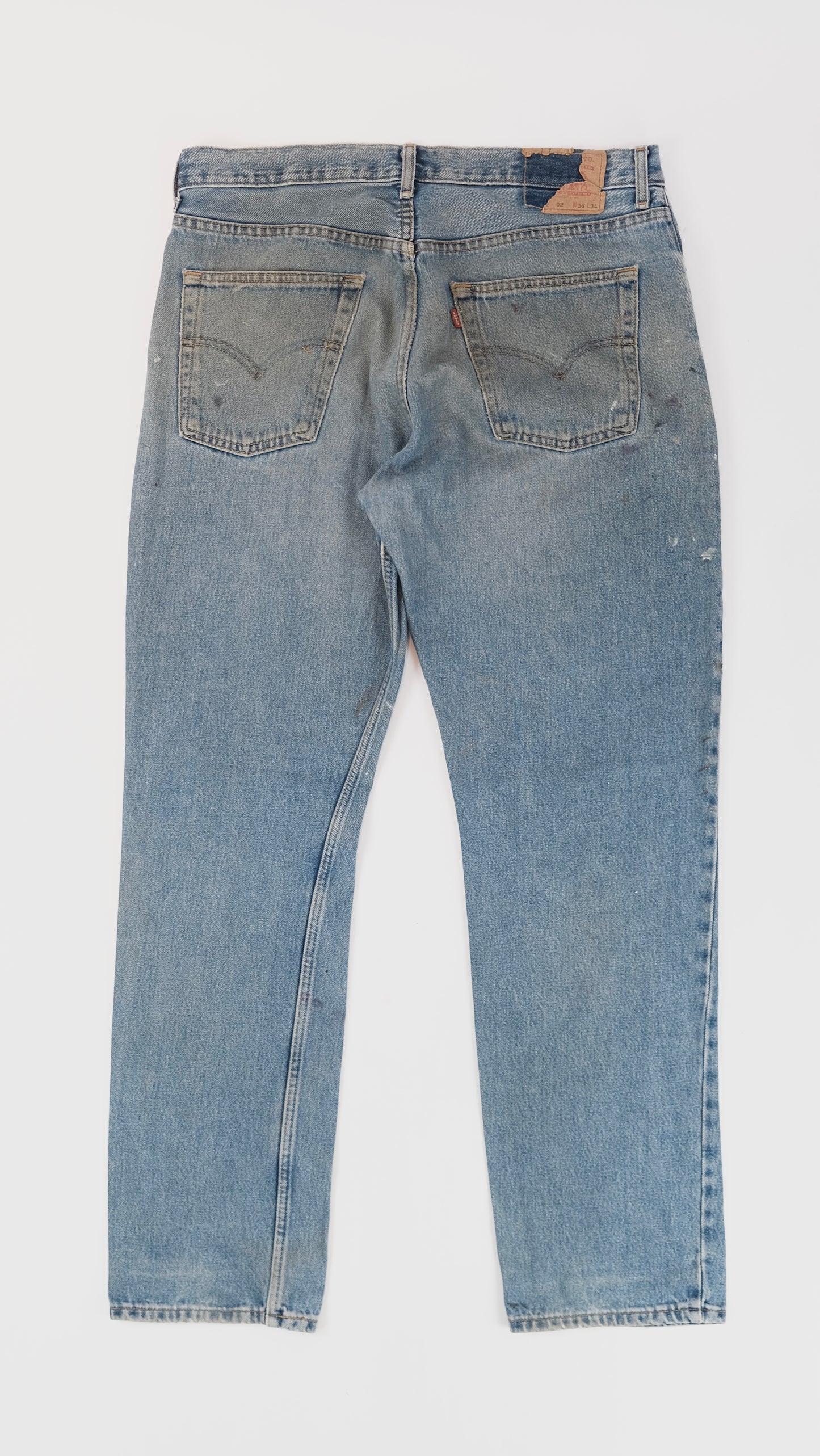 Distressed vintage Levi's 582 paint splattered w36