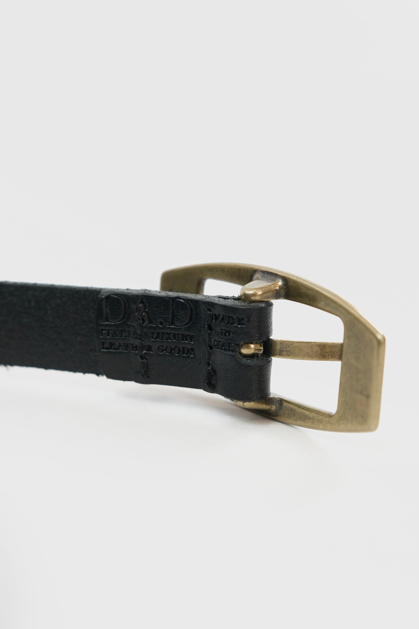 Western slim black leather belt