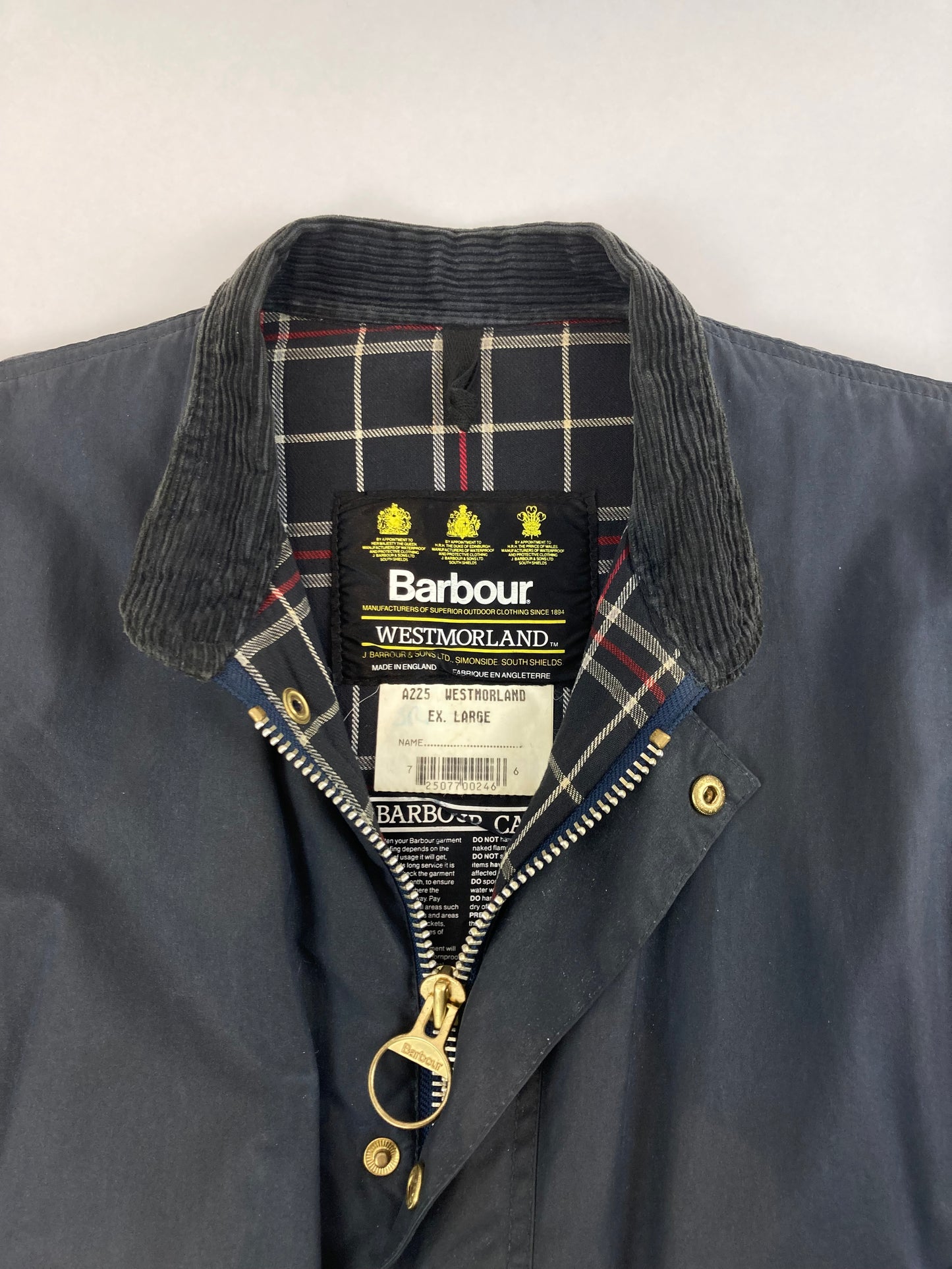 Vintage Blue Barbour Westmorland XL