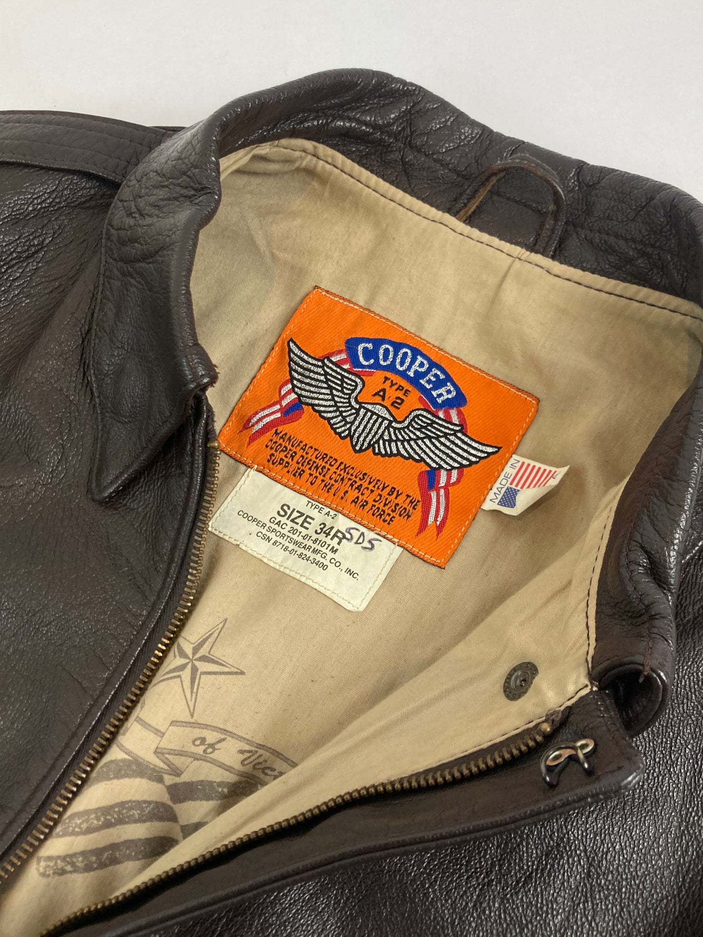 70s Cooper Leather A2 jacket S