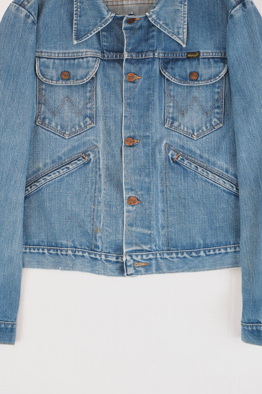 70s Wrangler selvedge denim jacket M