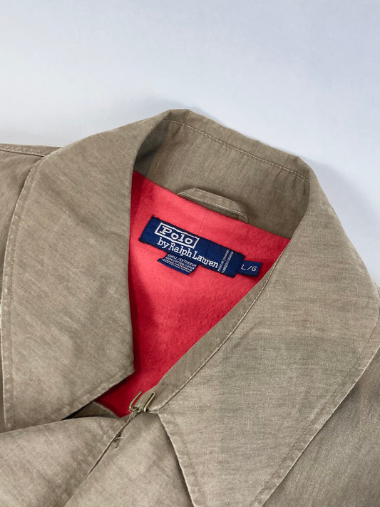 80s Ralph Lauren military trench coat L