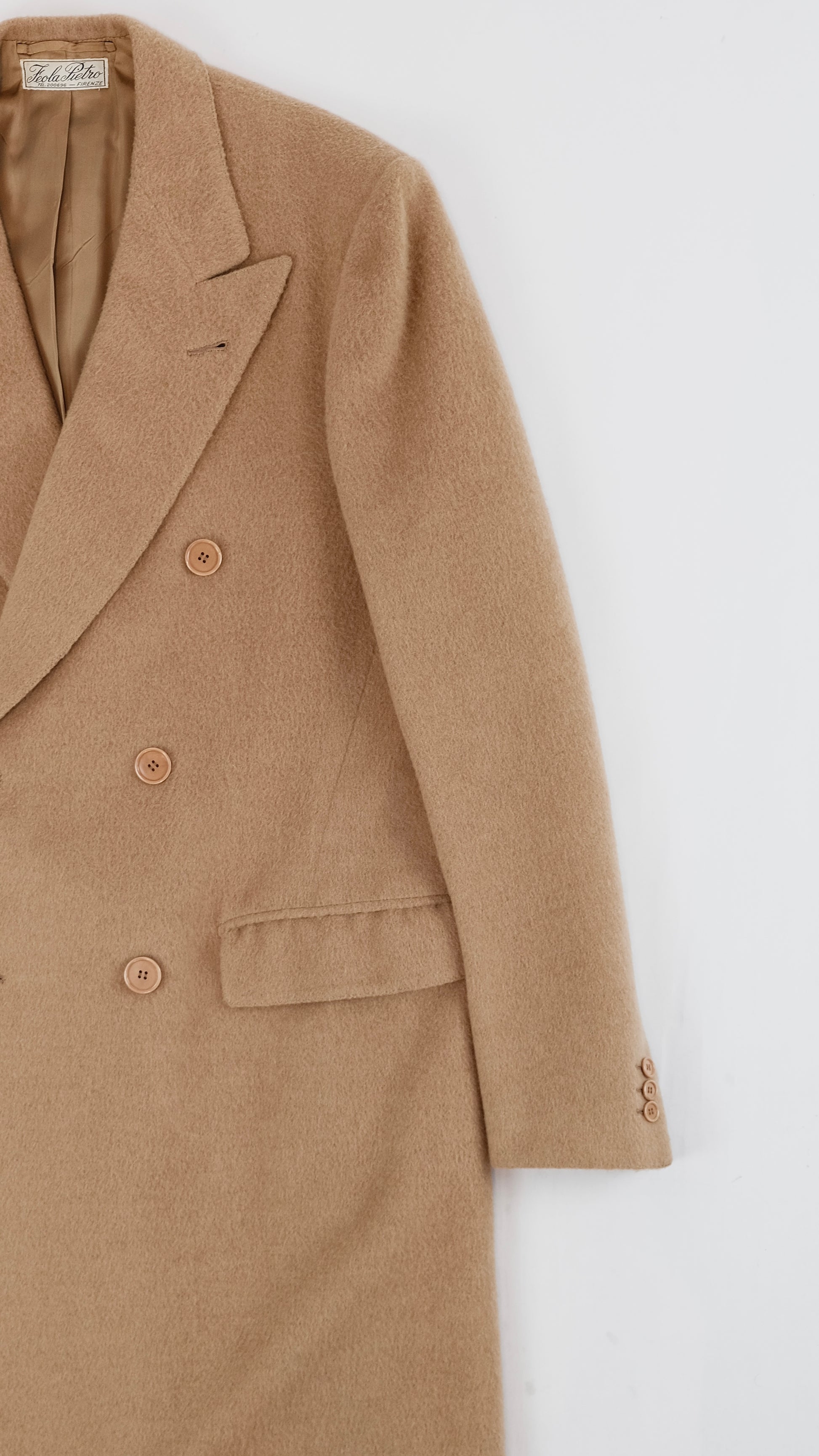 60s Double Breasted cashmere wool coat, Vintage Store Clochard92.com