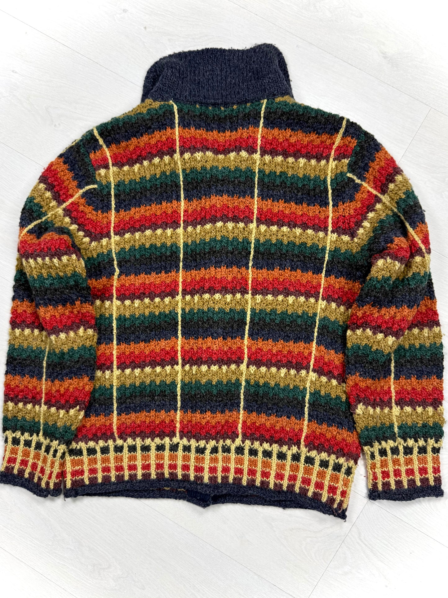 Handmade Colourful Cardigan M