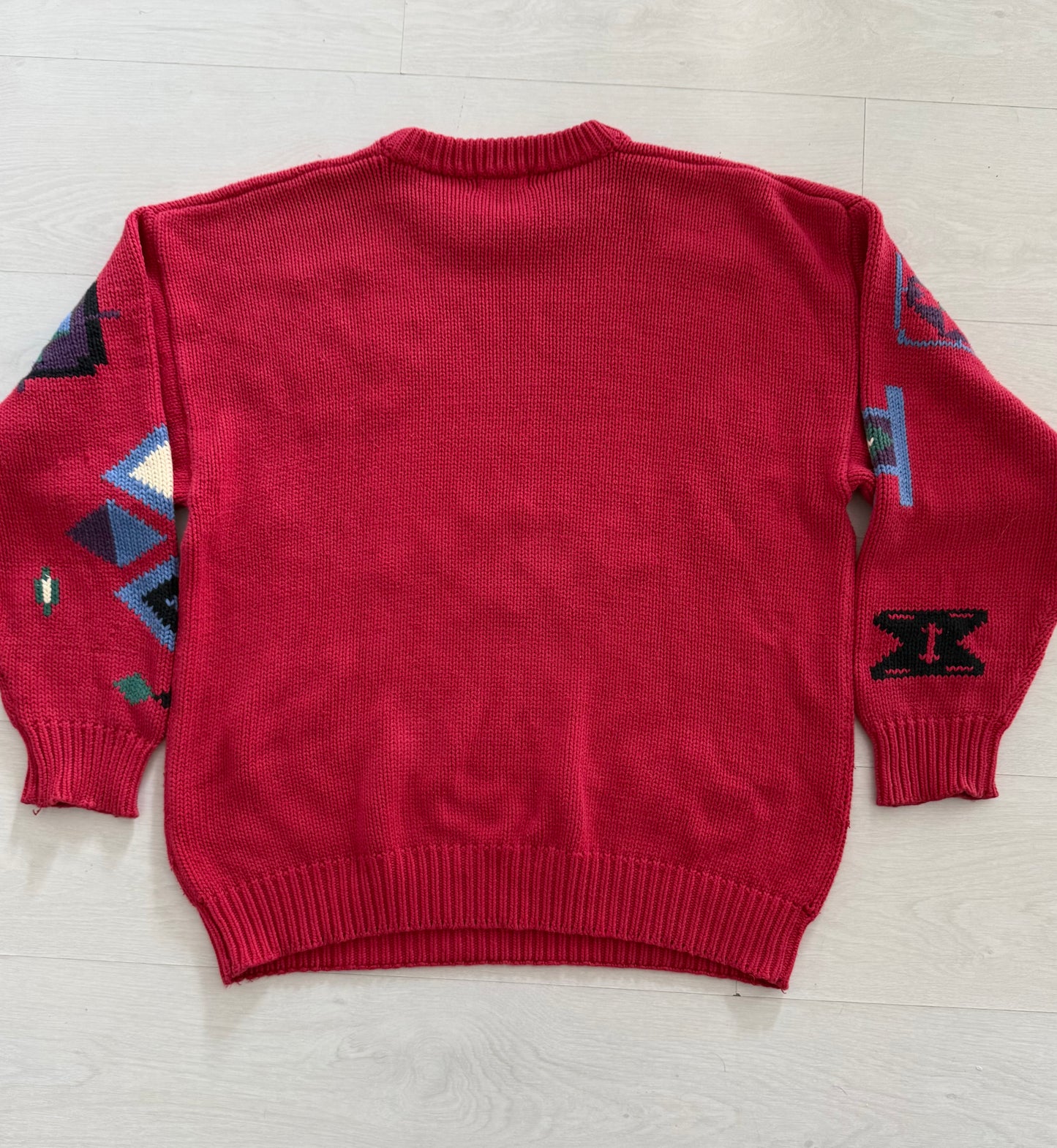 Hand knitted sweater L