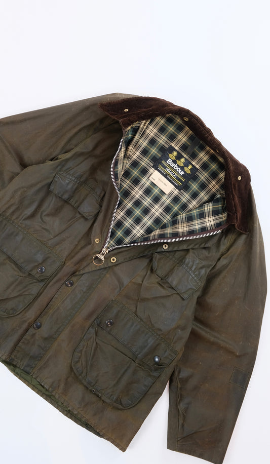 Barbour Bedale anni '80, 4 tasche, taglia L