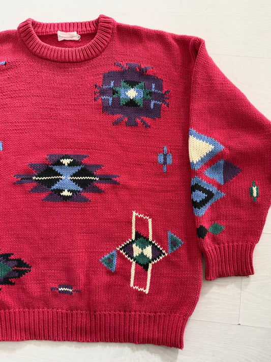 Hand knitted sweater L