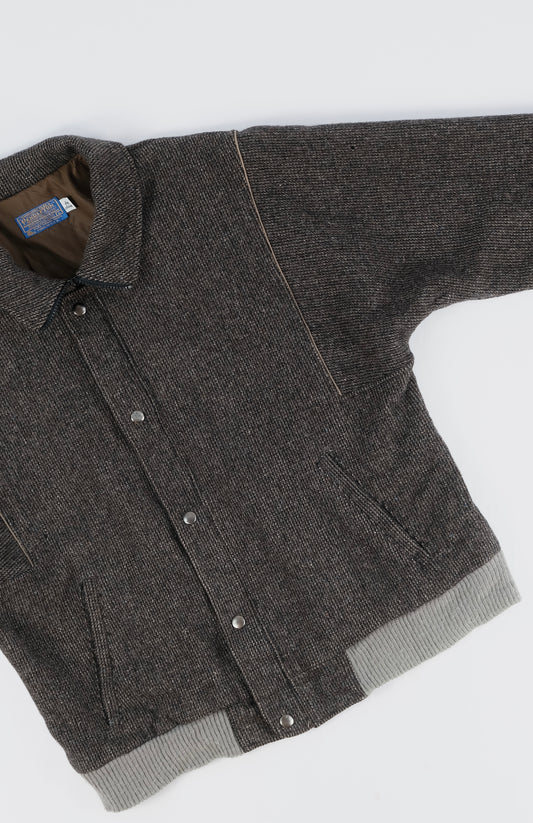 60s Pendleton bomber tweed jacket L