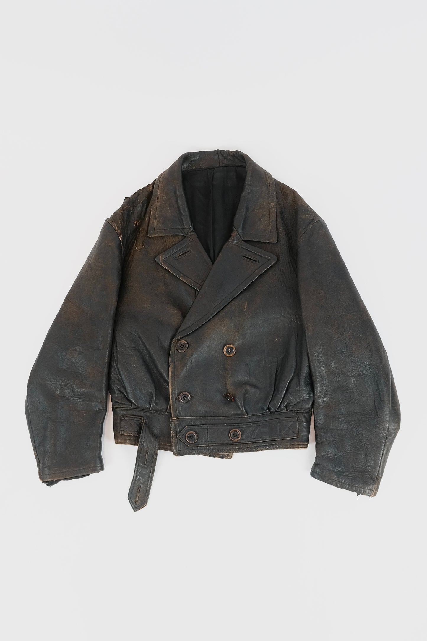 40s Leather biker jacket M