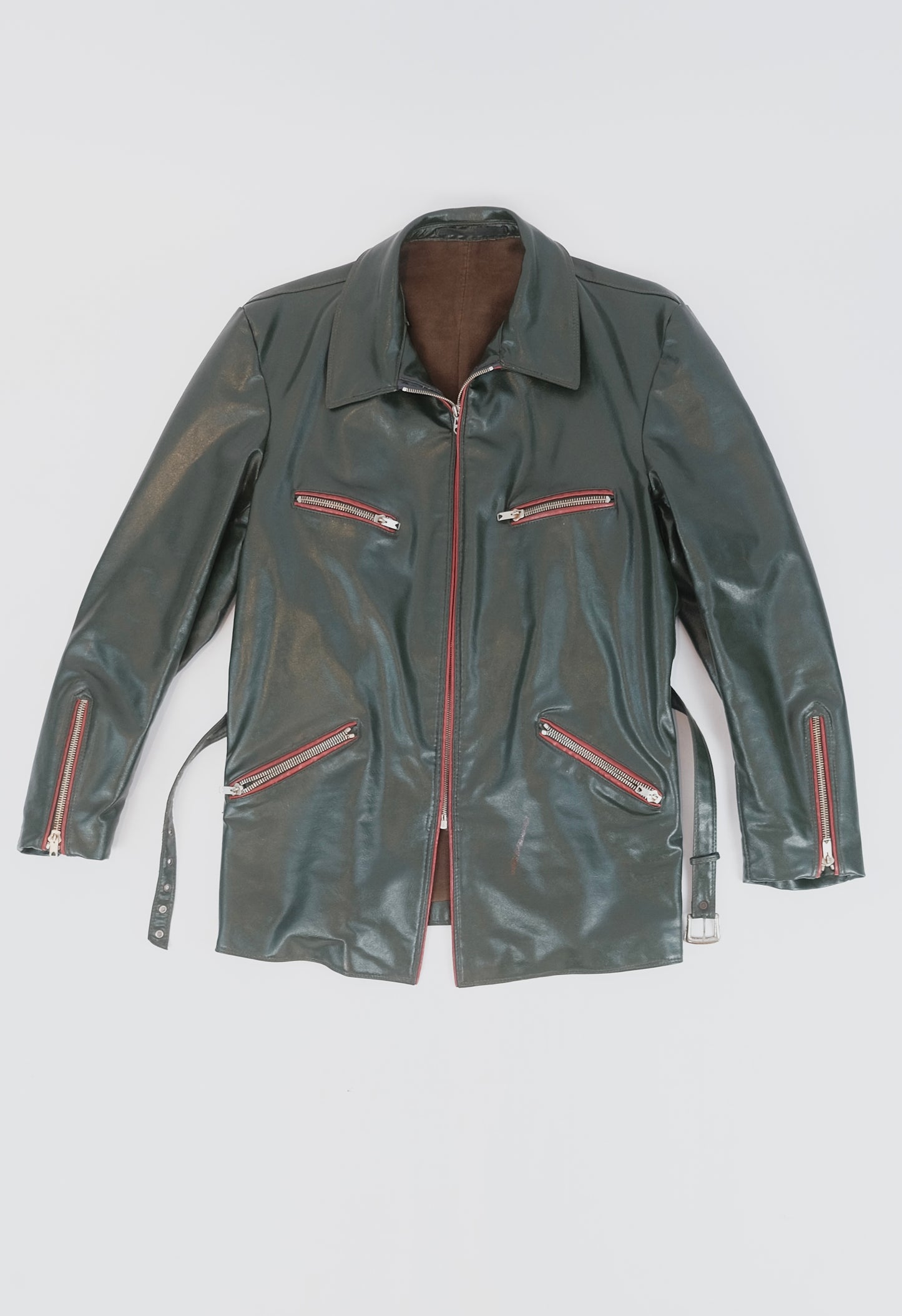 50s German Leather jacket L