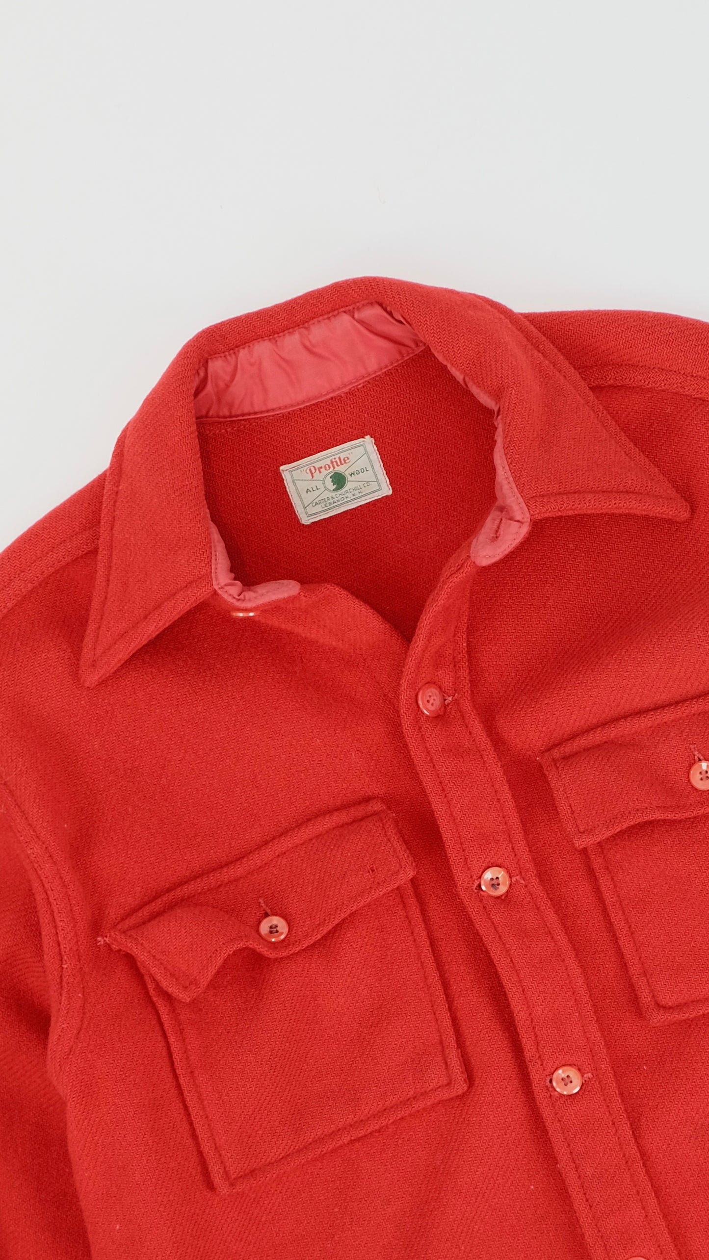 30s Profile Hunting wool shirt L