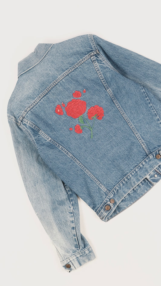 70s embroided Levi's trucker jacket S