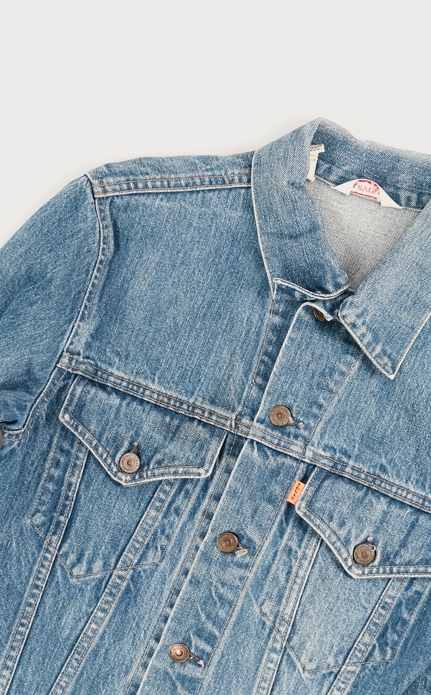 70s embroided Levi's trucker jacket S