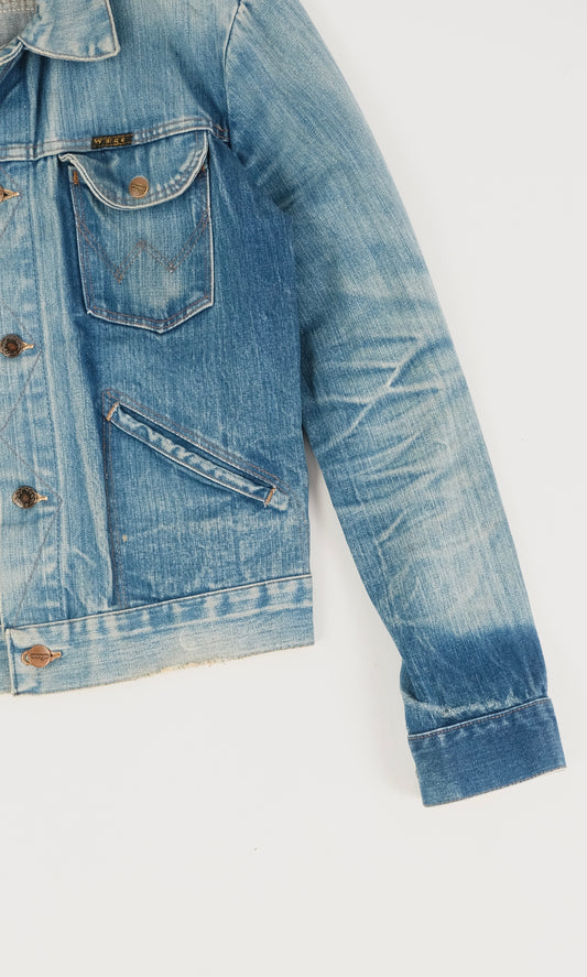 80s Wrangler faded denim jacket S