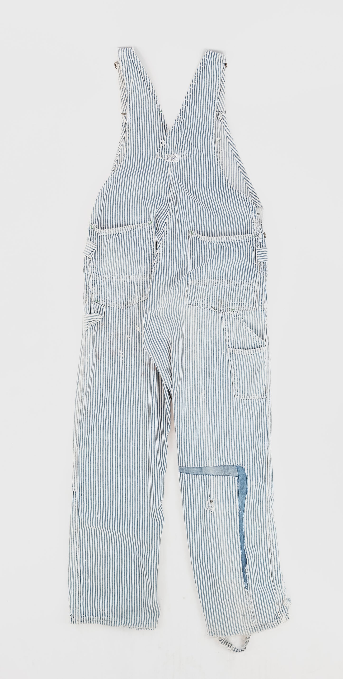 Salopette a righe in denim Big Smith anni '60 L