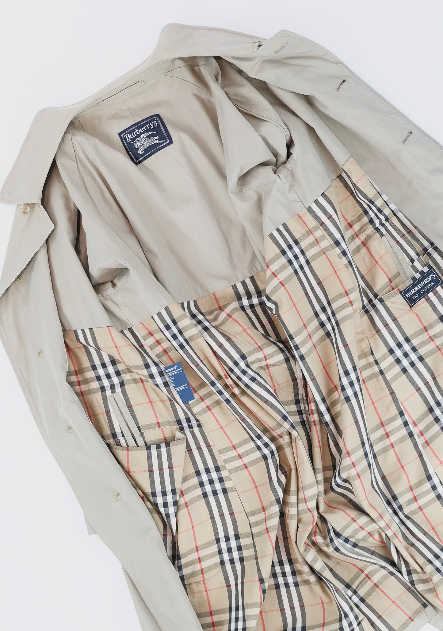 80s Burberry trench coat M