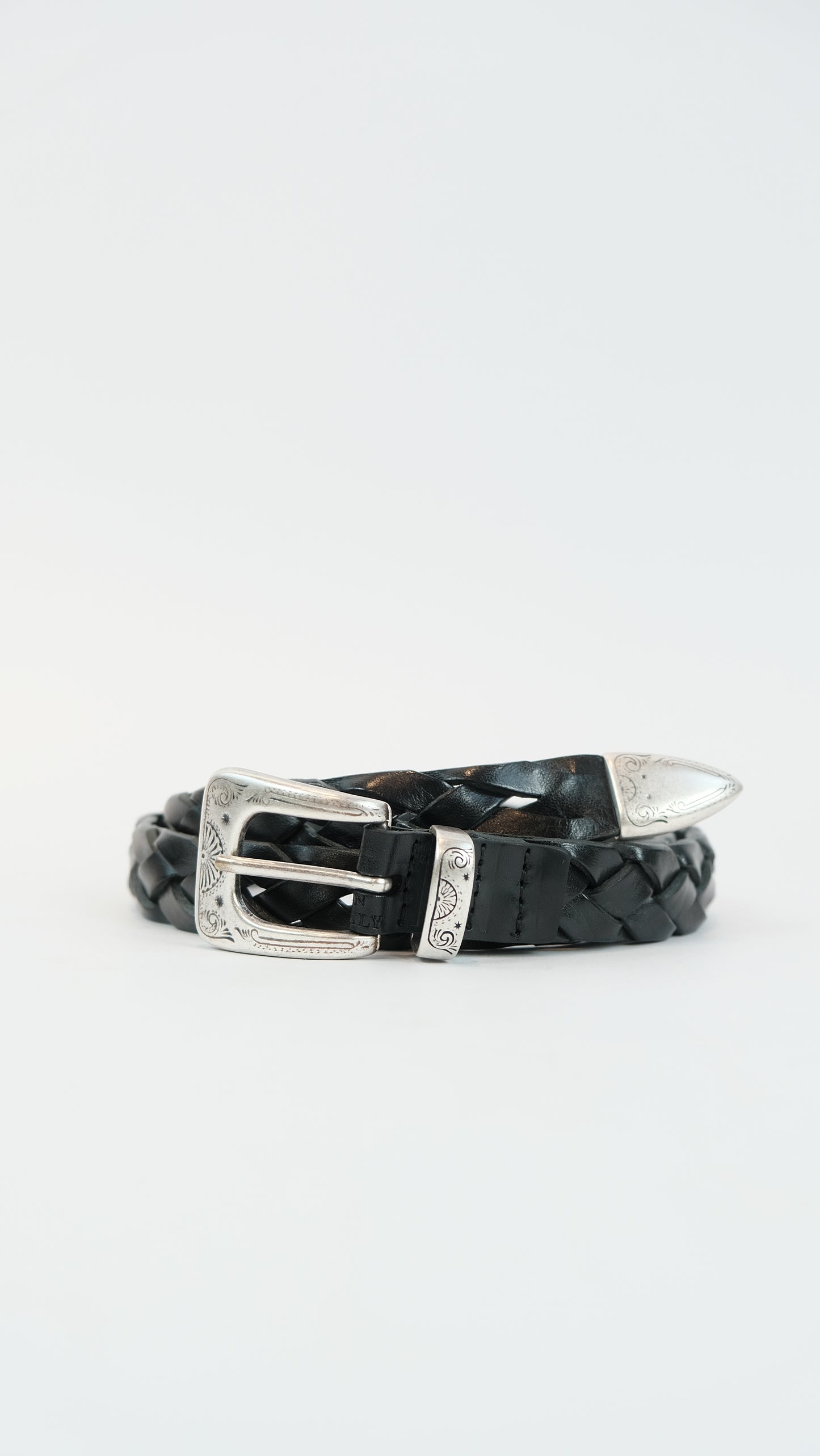 Western leather belt 85