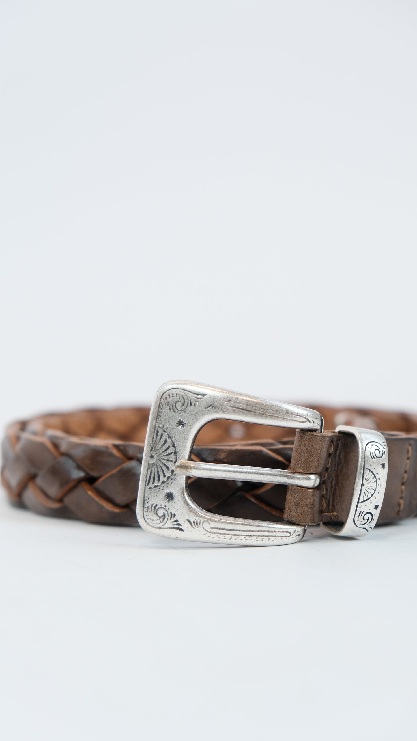 Western leather belt 85