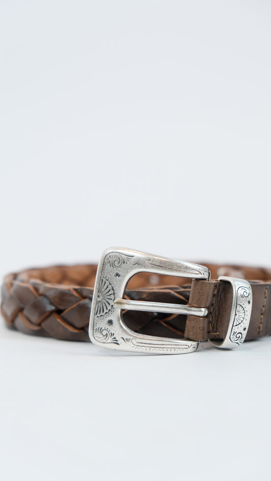 Western leather belt 85