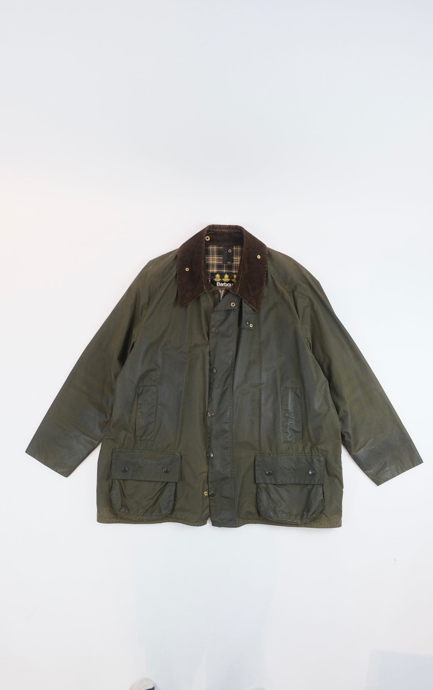 80s Barbour Beaufort waxed jacket XL c52