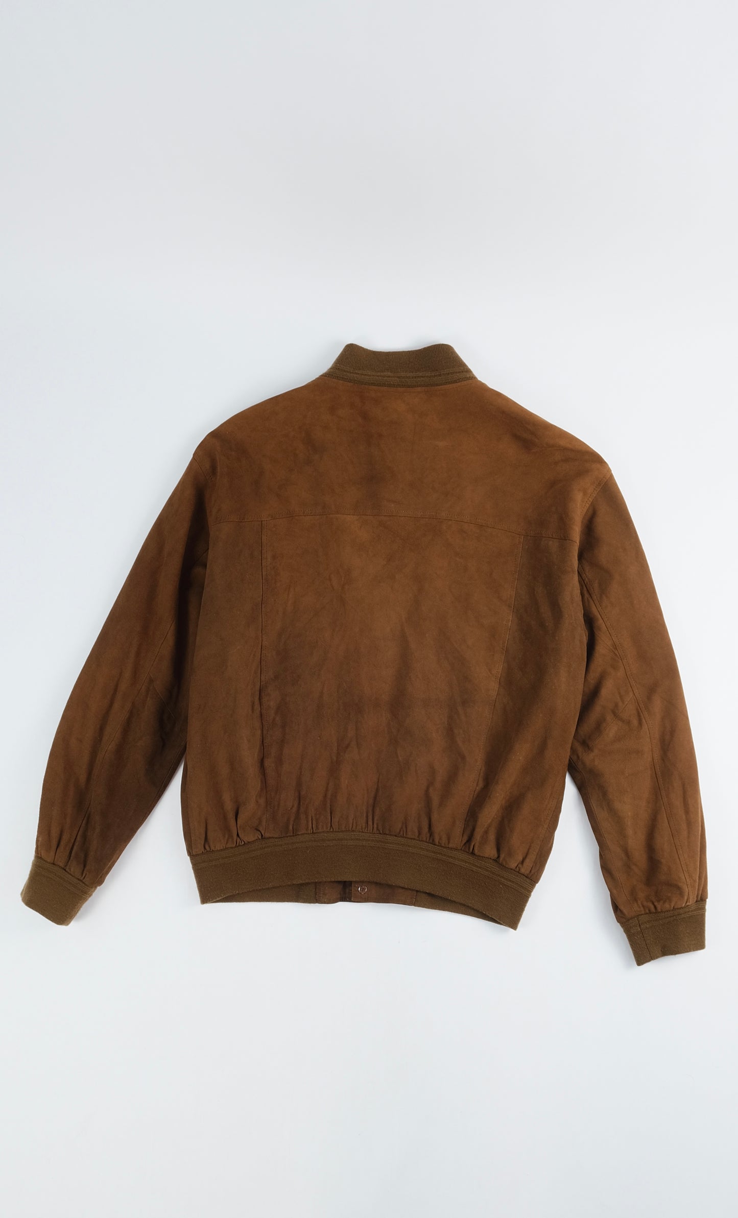 Suede brown bomber jacket L