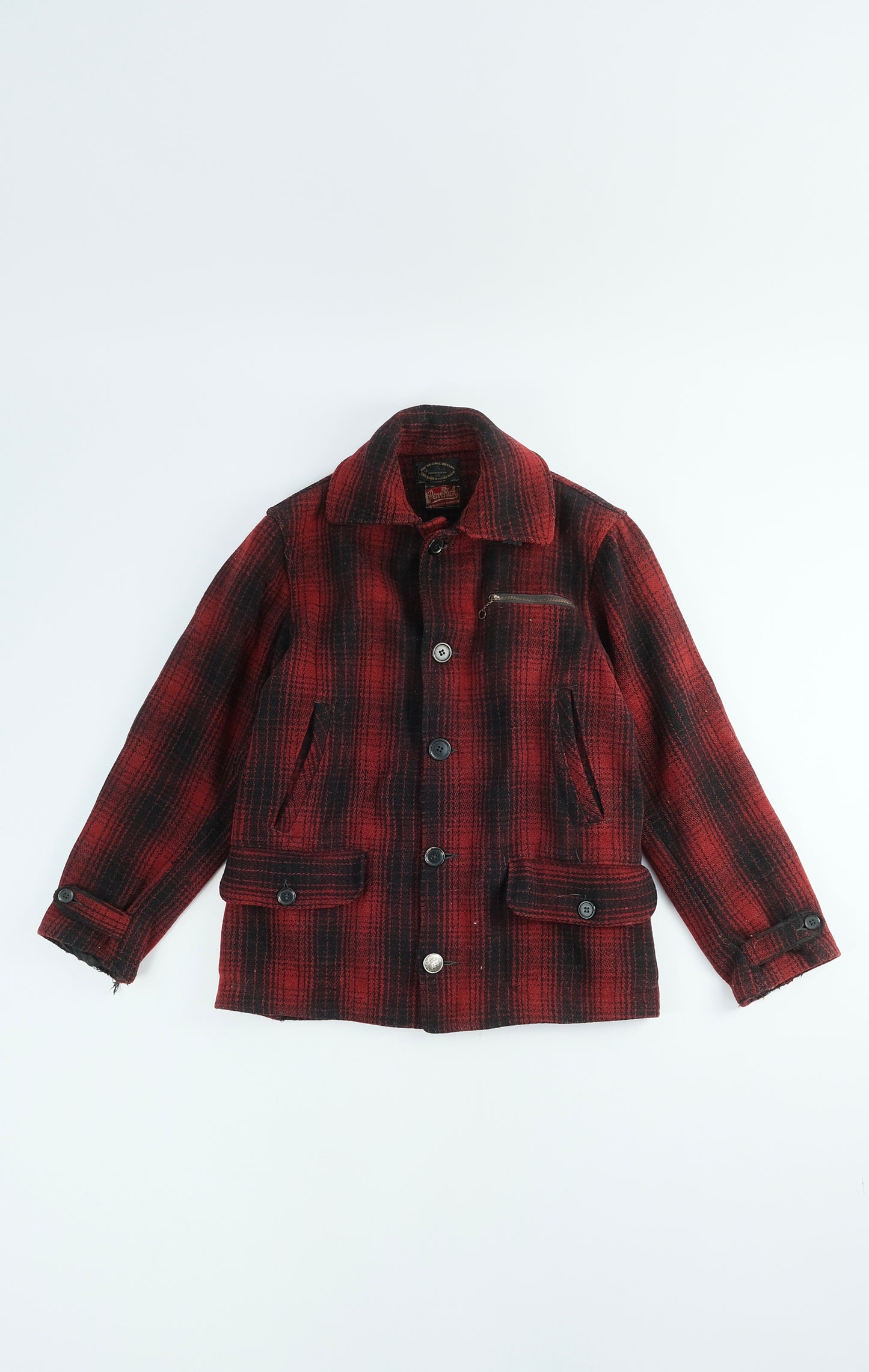 50s PennRich buffalo plaid jacket M