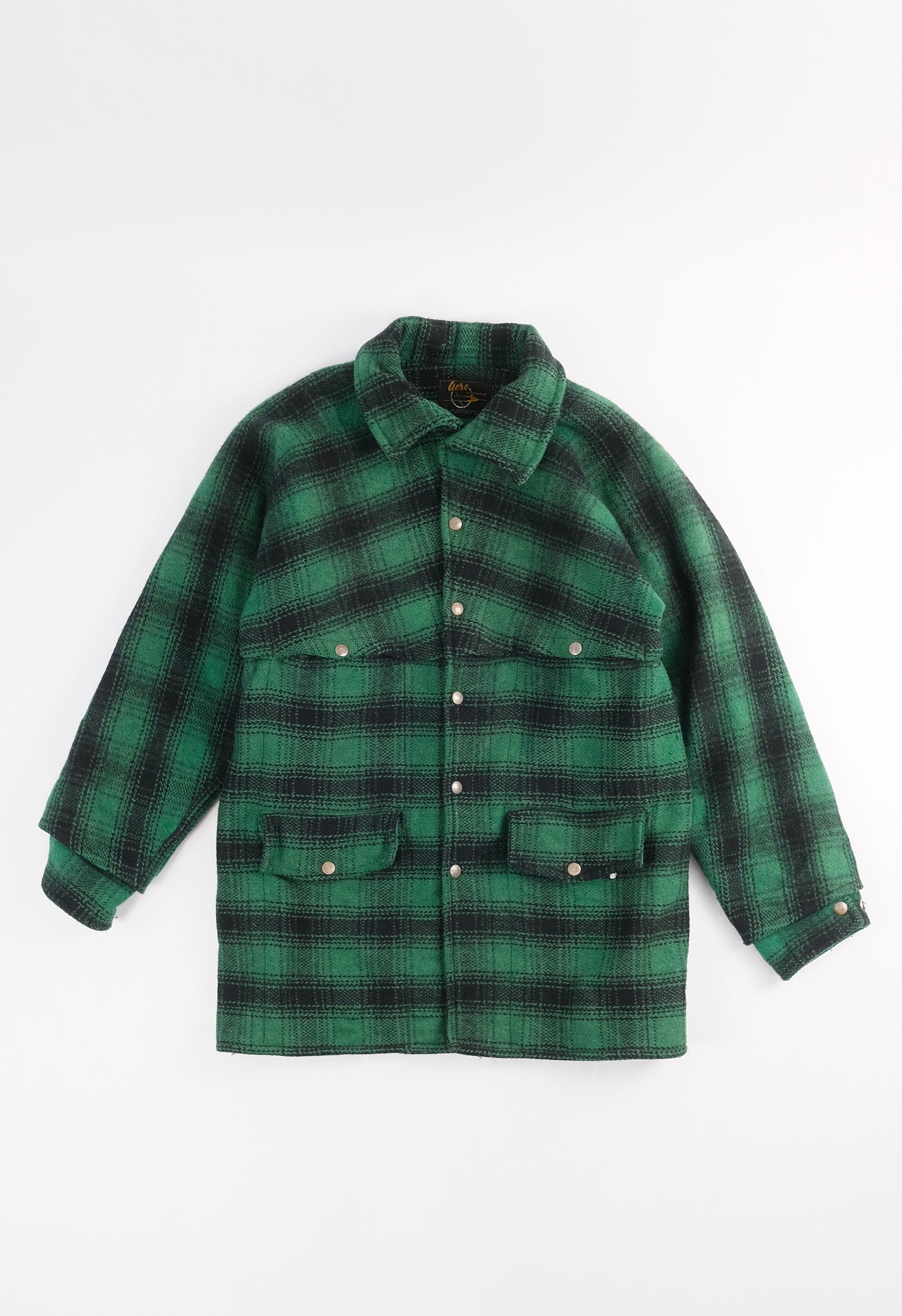 60s Aero wool checkered jacket L