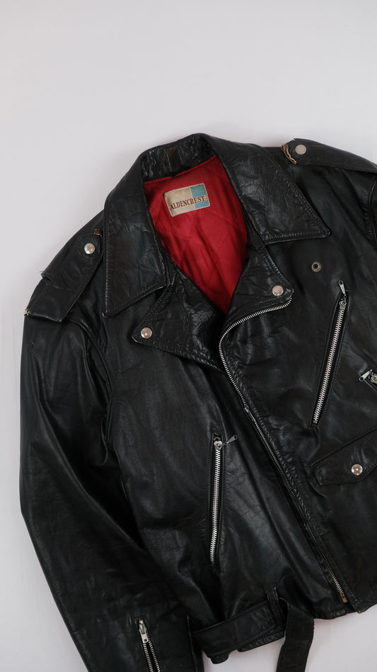 60s Alden Biker leather jacket M