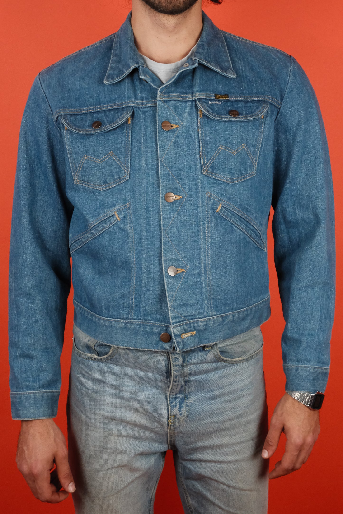 Maverick Blue Bele Denim Jacket 60s - vintage clothing clochard92.com