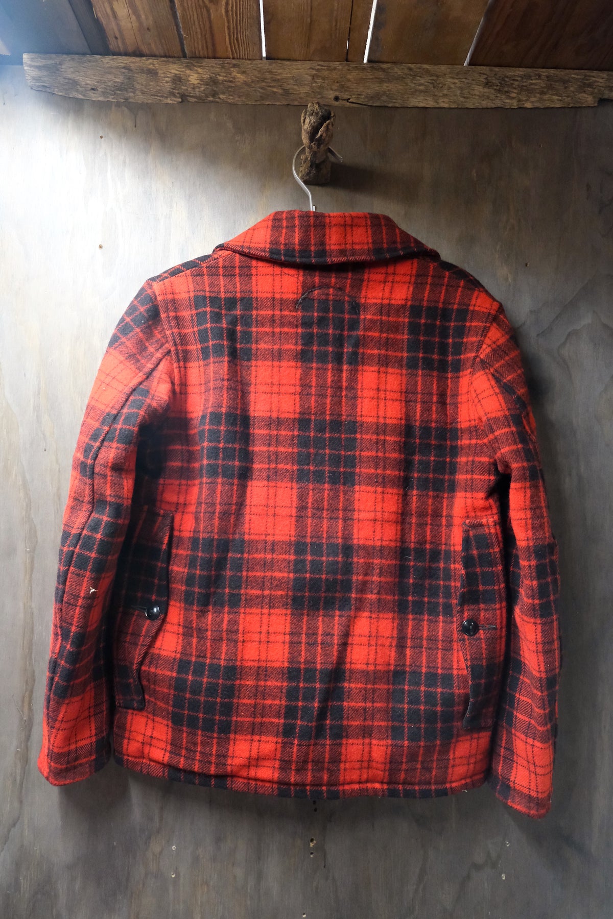 Giacca vintage Woolrich anni '40 a quadri da caccia, taglia XS