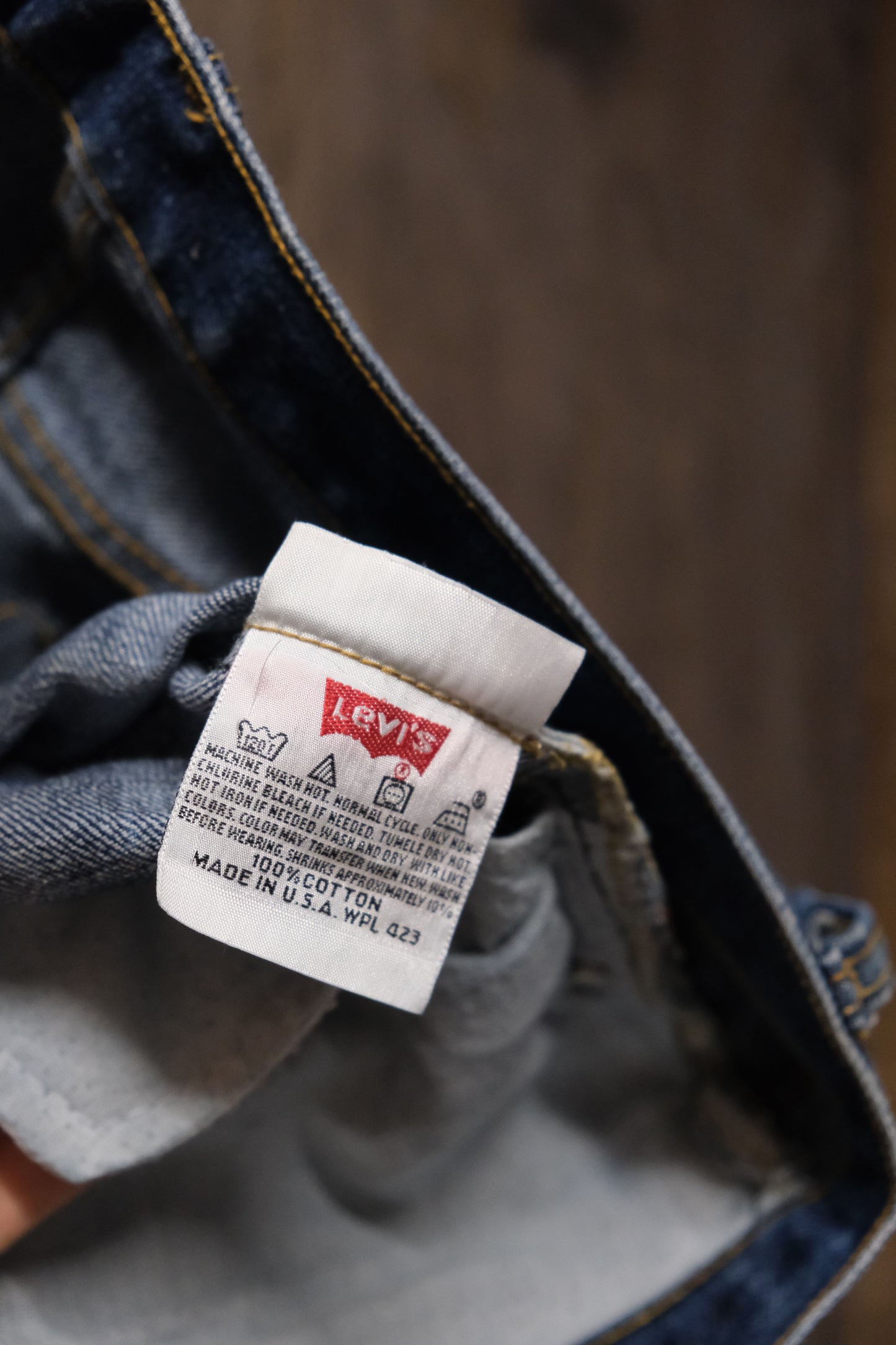 Jeans vintage Levi's 501 Big E in denim selvedge, Made in USA, taglia w34