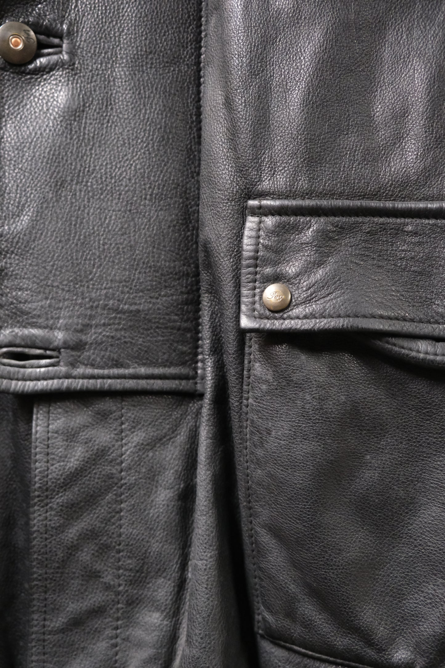 vintage Fay leather Coat L