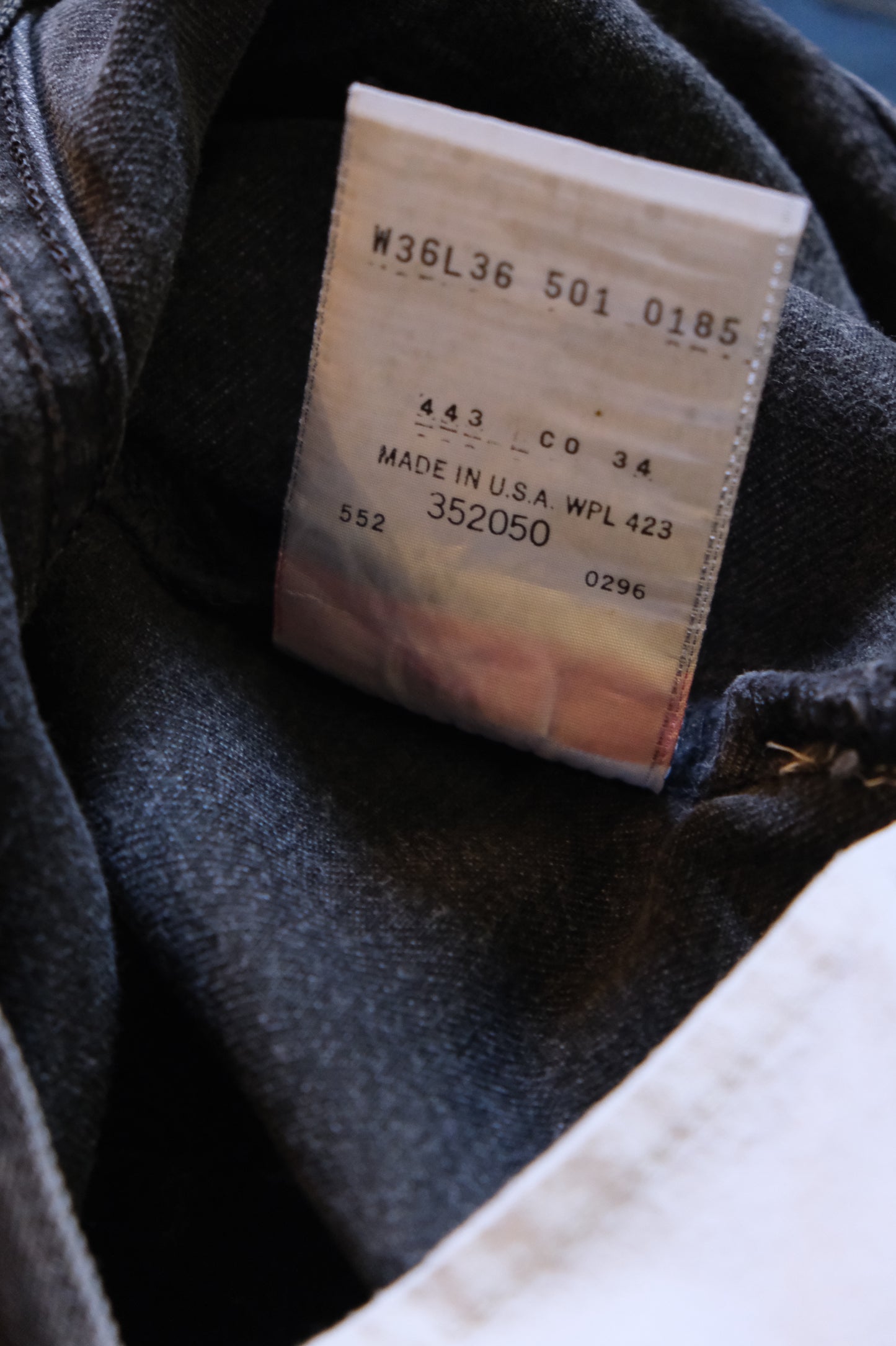 Jeans Levi's 501 neri vintage, taglia W36