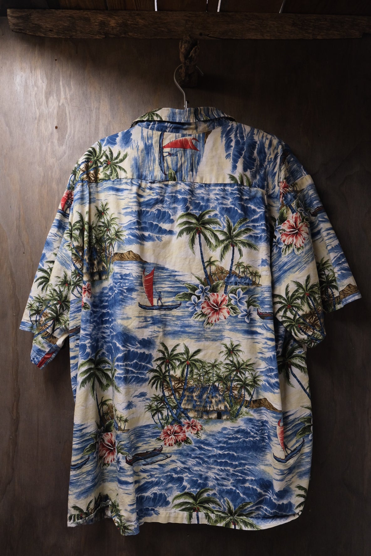 Camicia hawaiana originale in cotone, taglia XL
