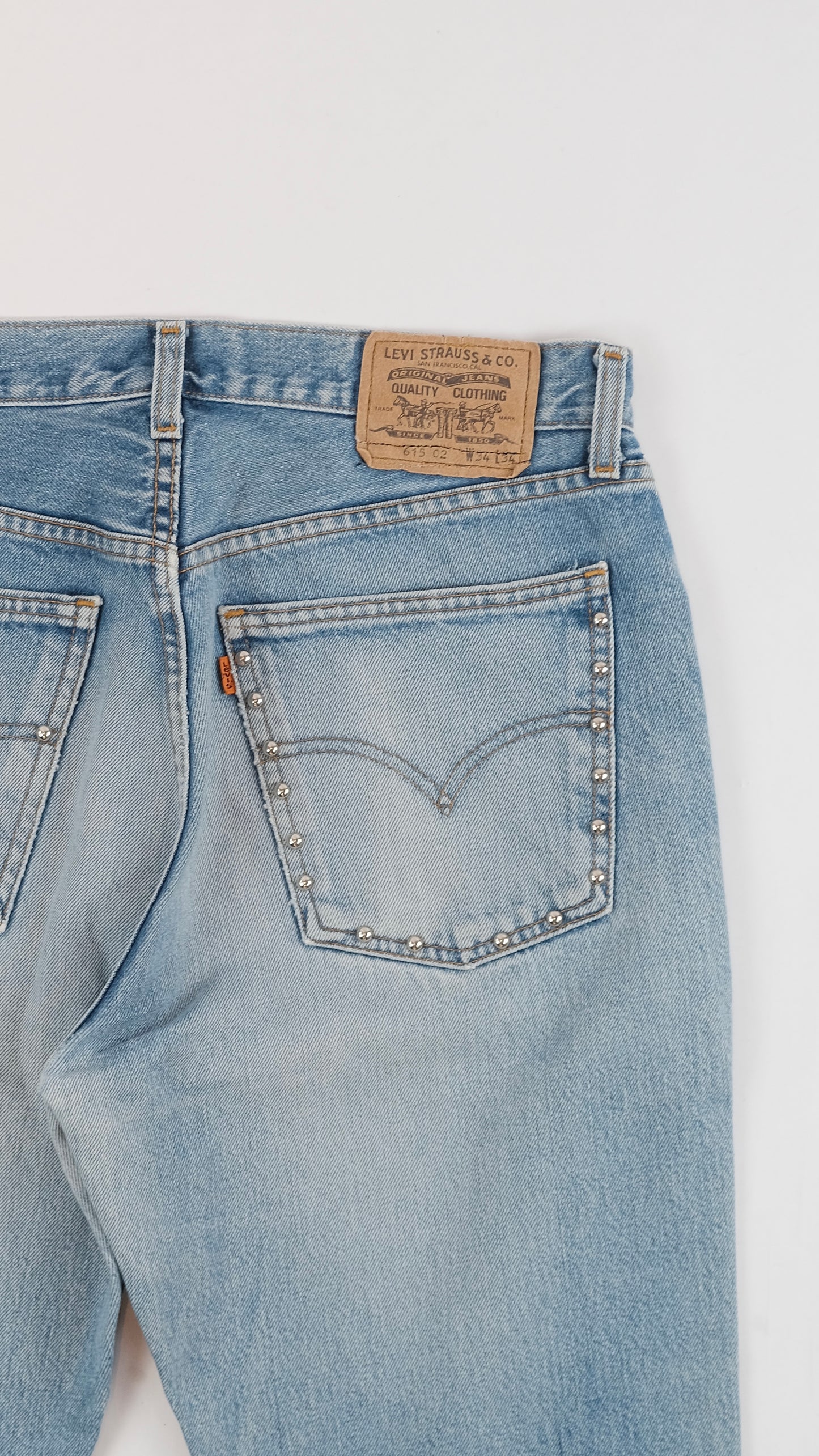90s Levi's embossed punk jeans 615 w34
