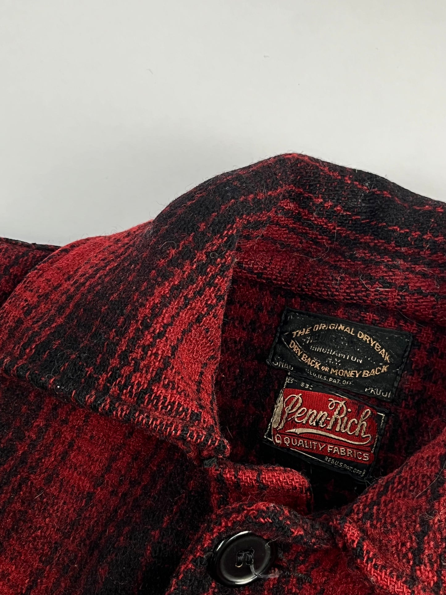 50s PennRich buffalo plaid jacket M