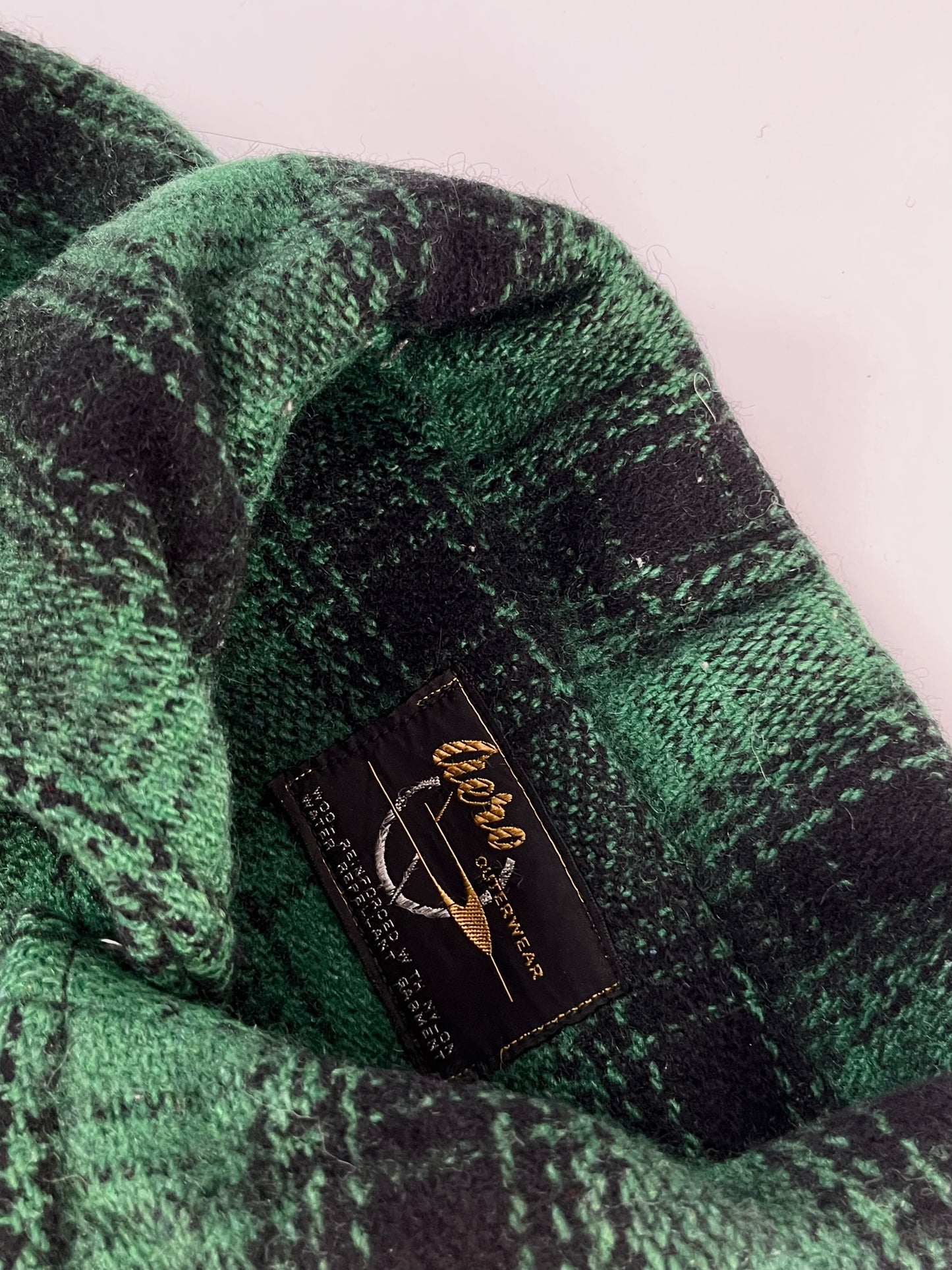 60s Aero wool checkered jacket L