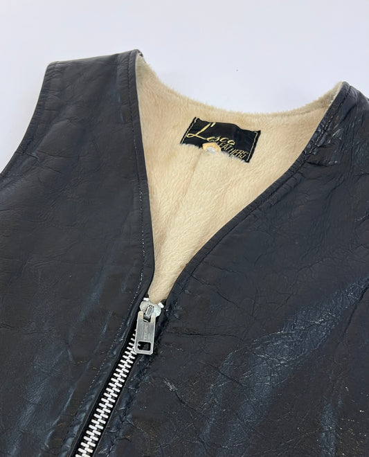 60s Lesco Leather Vest M