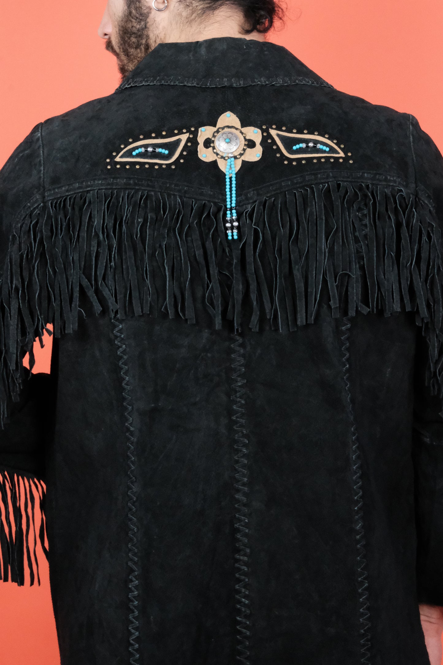 Via Accenti Suede Jacket w/ Fringe - vintage clothing clochard92.com