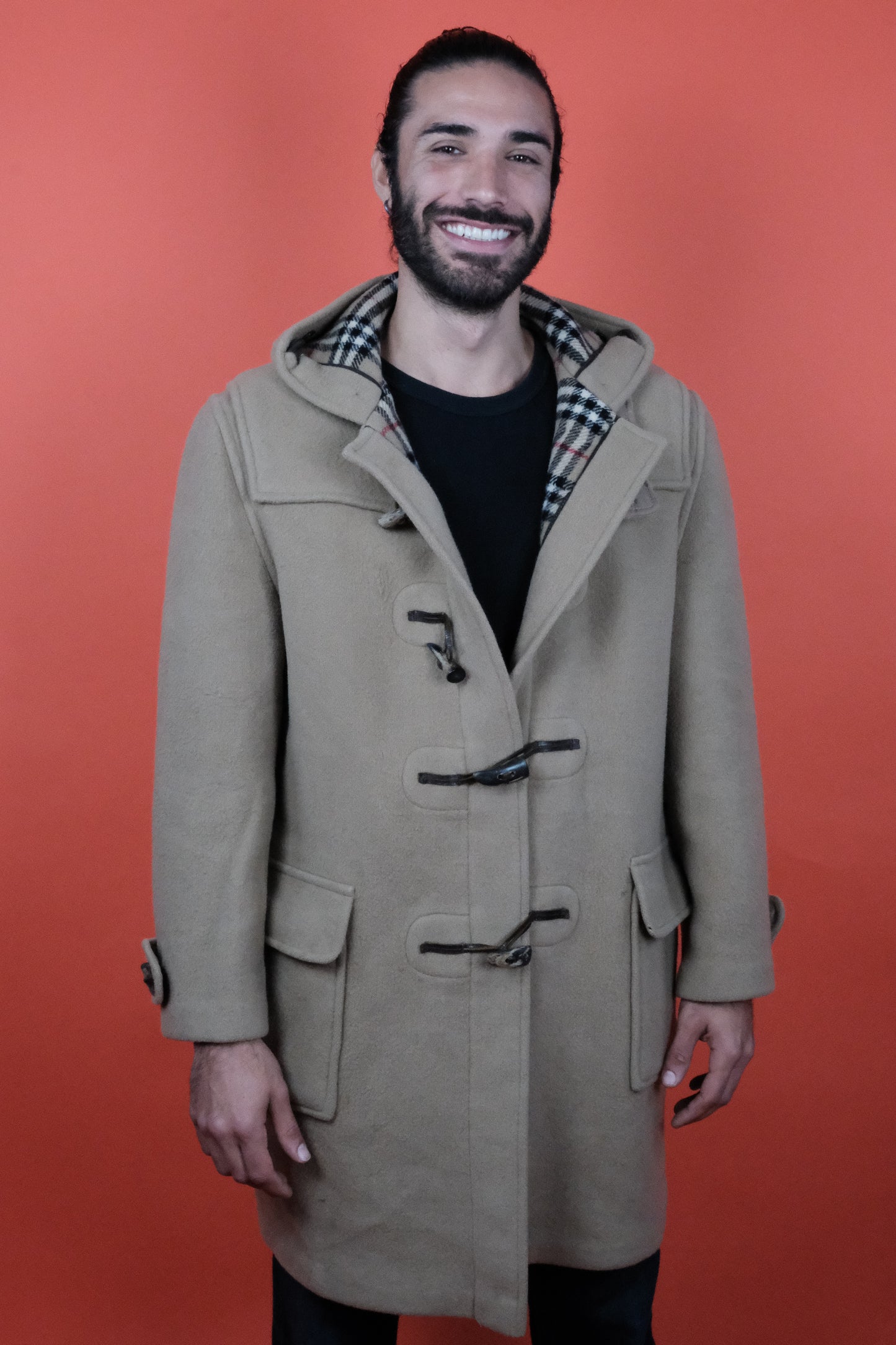 Burberrys' Made in England Wool Montgomery Beige Coat - vintage clothing clochard92.com