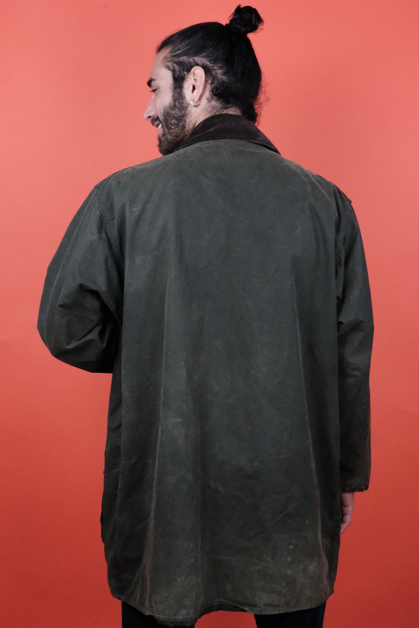 Barbour Border Wax Jacket 'C44' Green - vintage clothing clochard92.com