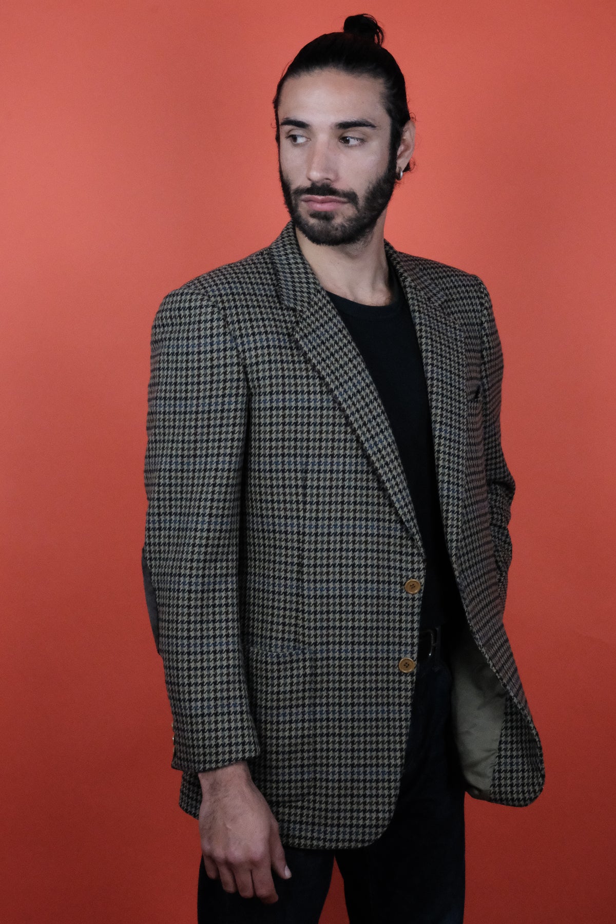 Burberrys' Wool&Cashmere Houndstooth Pattern Blazer - vintage clothing clochard92.com