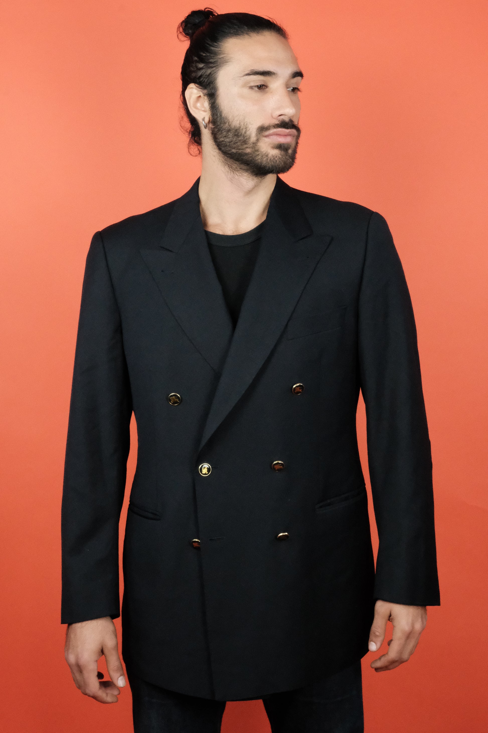 Burberry Double Breast Suit Jacket - vintage clothing clochard92.com, Vintage Store Clochard92.com