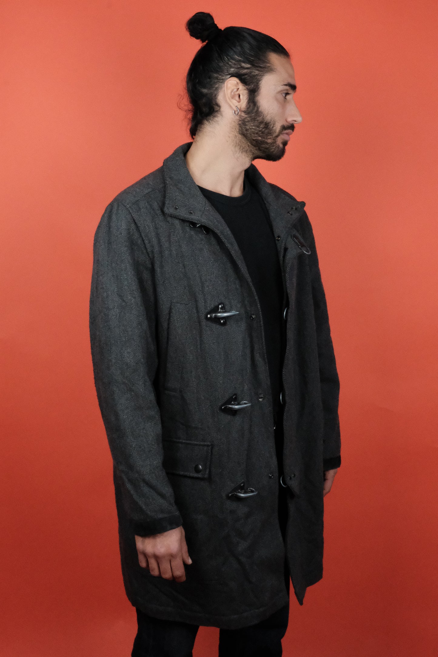 FAY 4 Hooks Wool Coat 'XL' - vintage clothing clochard92.com