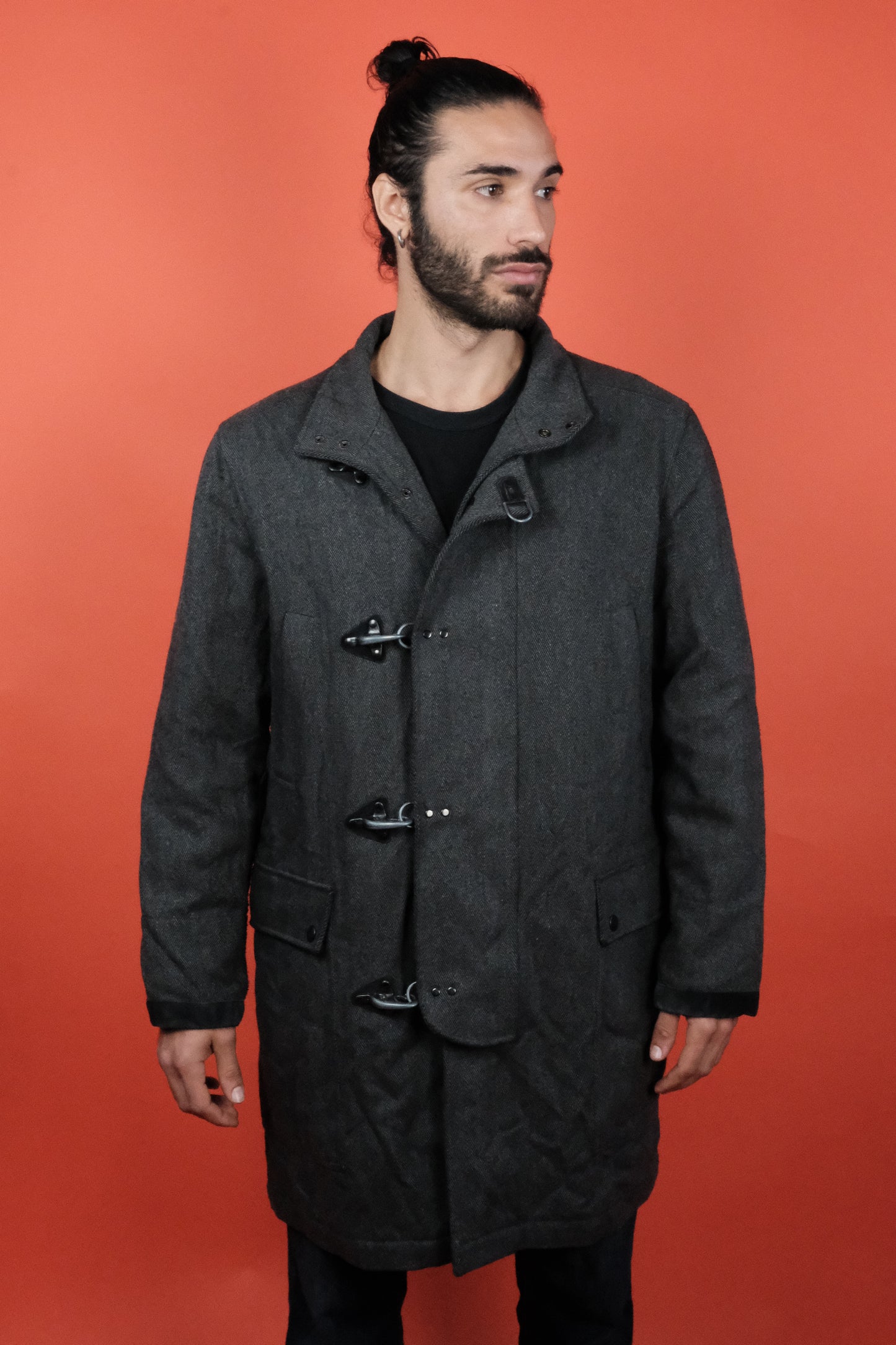 FAY 4 Hooks Wool Coat 'XL' - vintage clothing clochard92.com