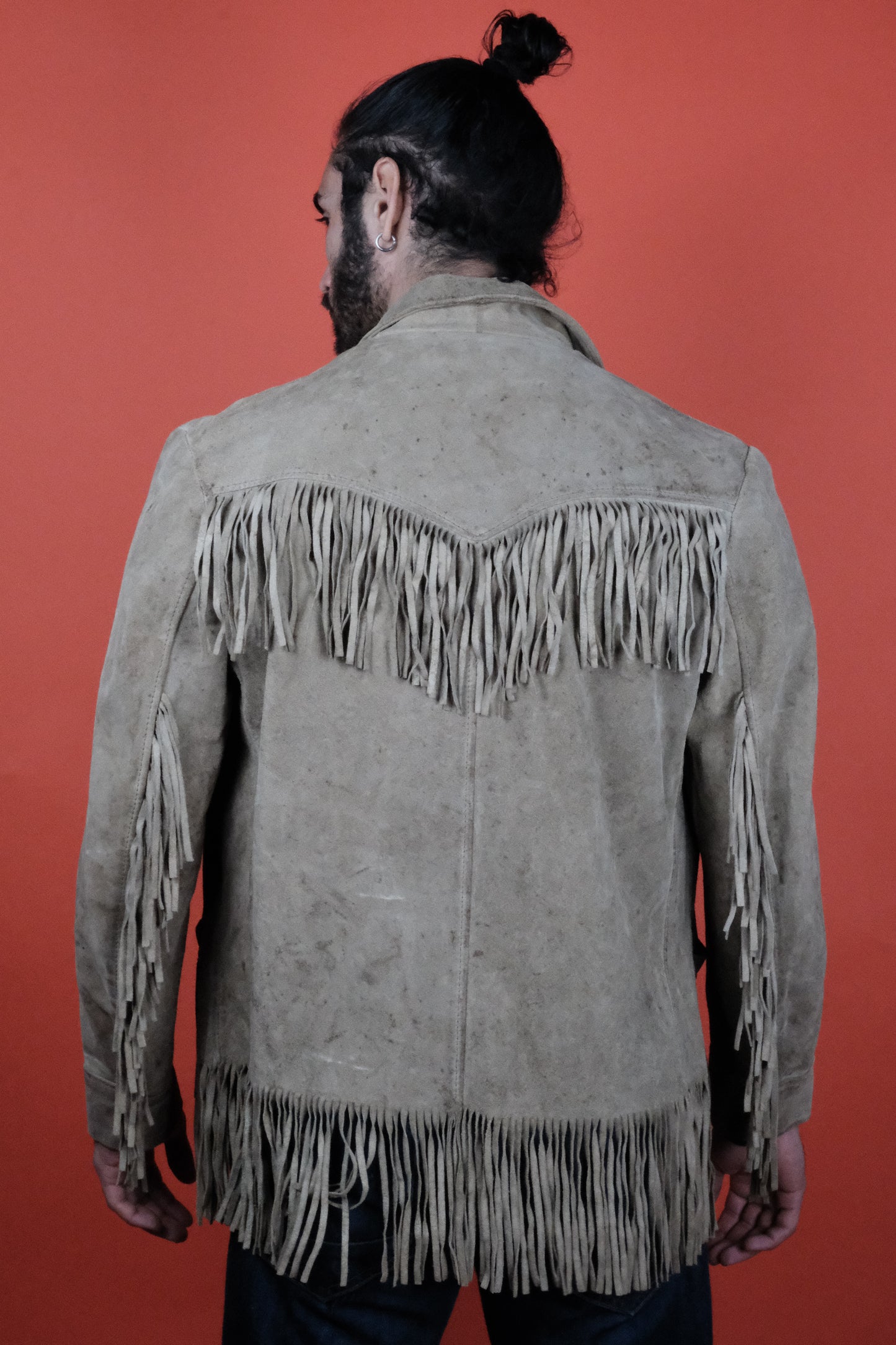 Fringe Suede Leather Jacket Made in USA 'M' - vintage clothing clochard92.com